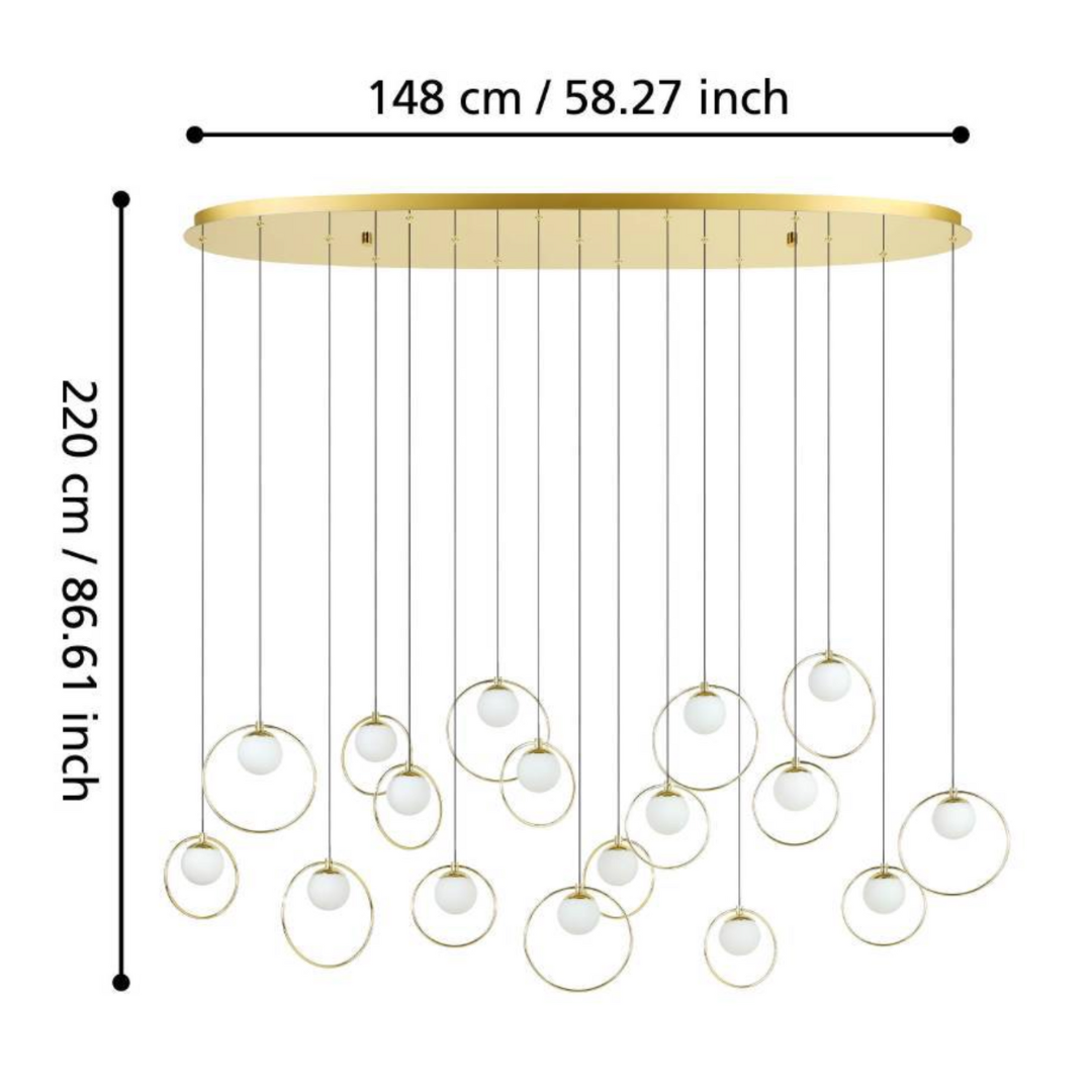 Lustra LED Dining Suspendata Abajur PORTOCOLOM Luxury 17Elemente