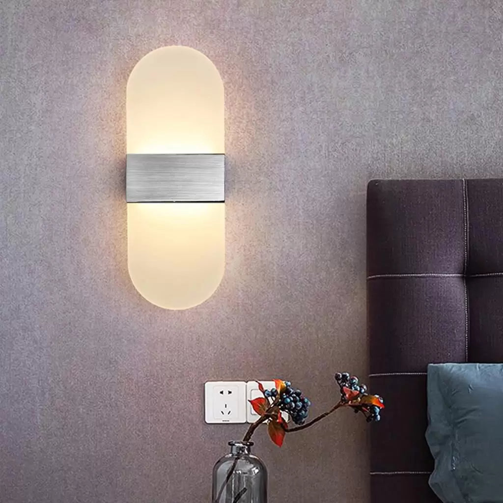 Aplica LED Perete 12W SUBLIME OVAL SILVER