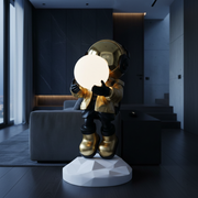 Statueta Decorativa Astronaut 95CM cu RGB Touch Gold