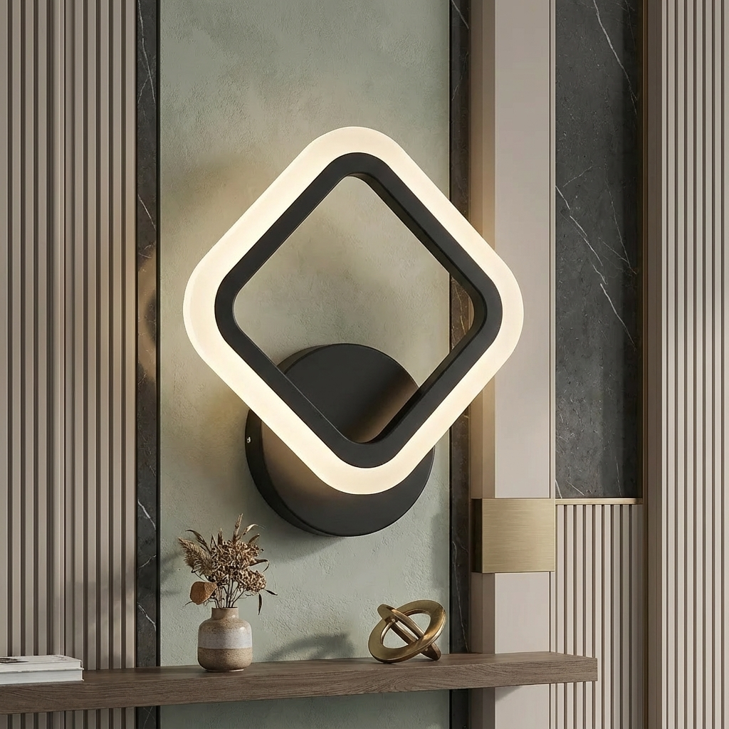 Aplica LED Diamond Simple Black Echivalent 100W