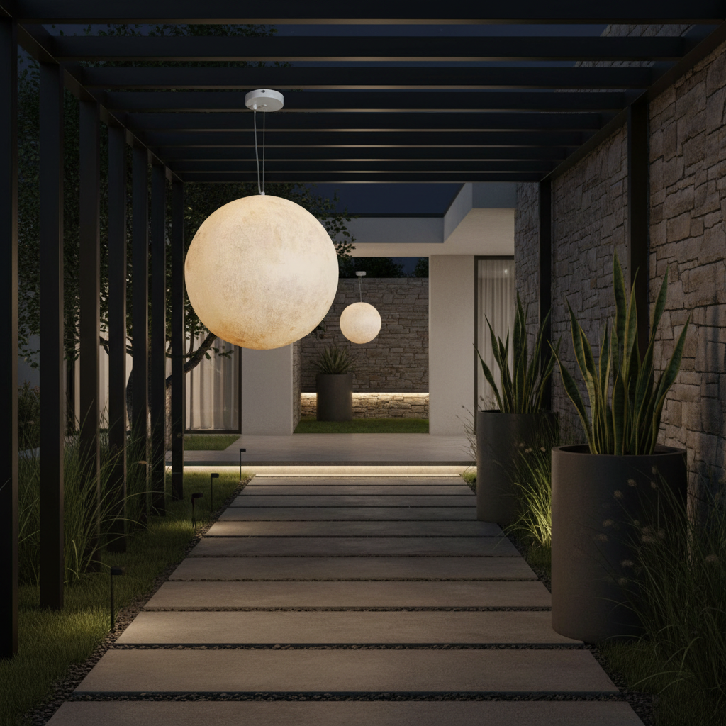 Felinar Glob Suspendat MOONGLOW 40cm, 3 Lumini, Premium