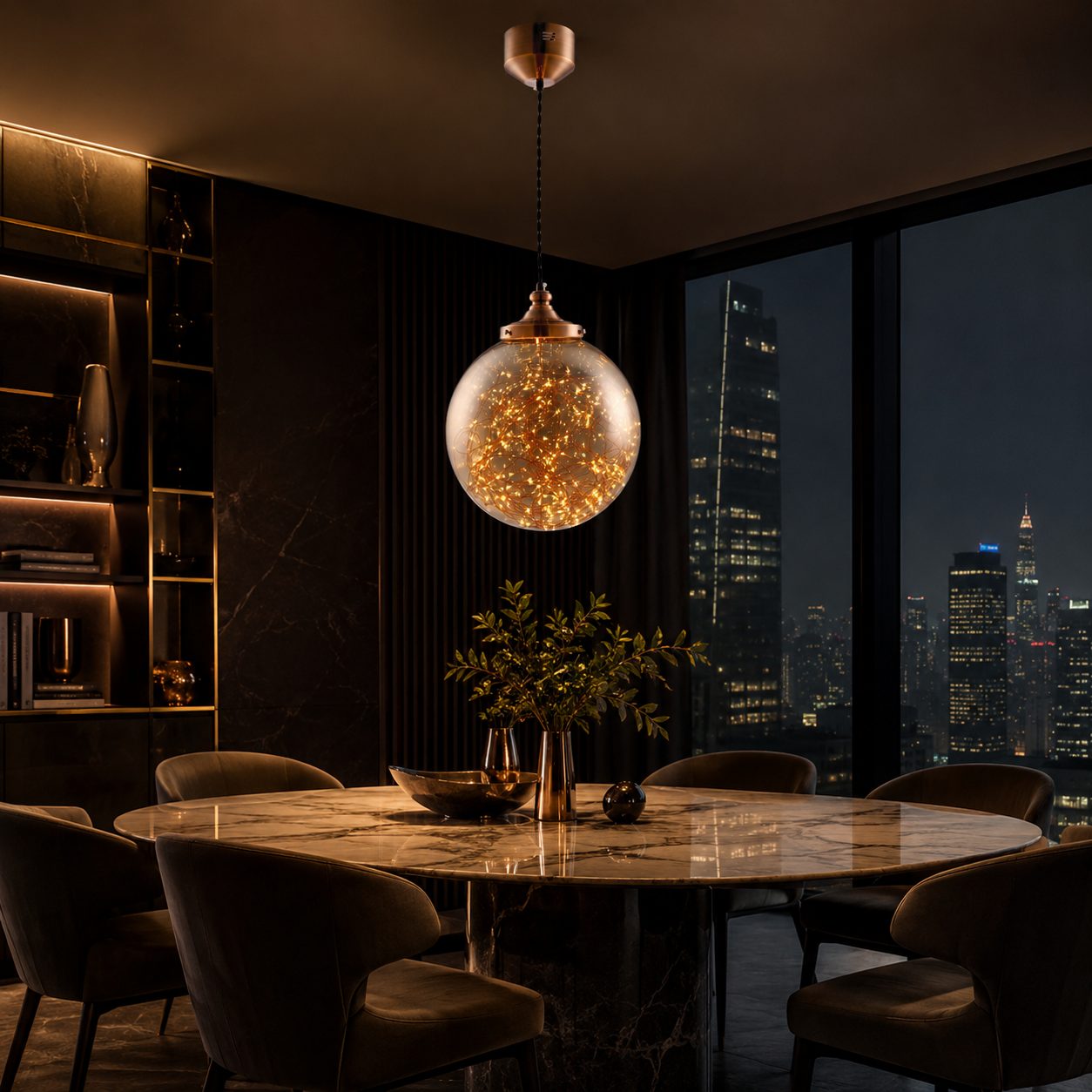 Pendul LED Unique AMBRA Echivalent 60W
