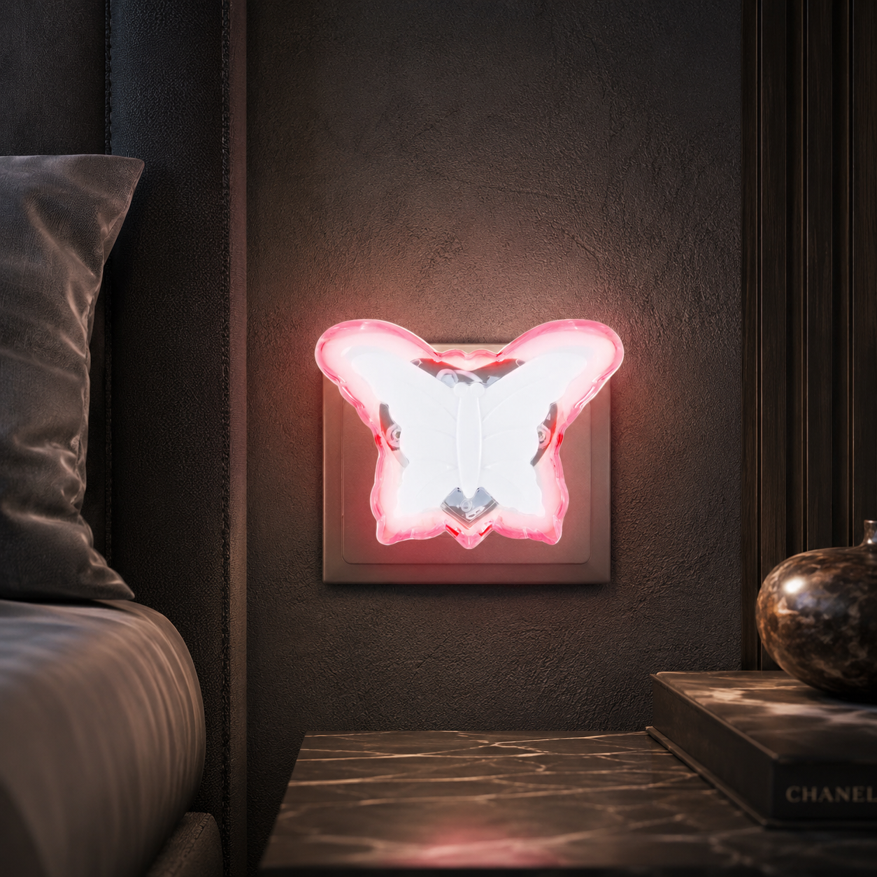 Lampa de veghe LED BUTTERFLY 0.3W Red