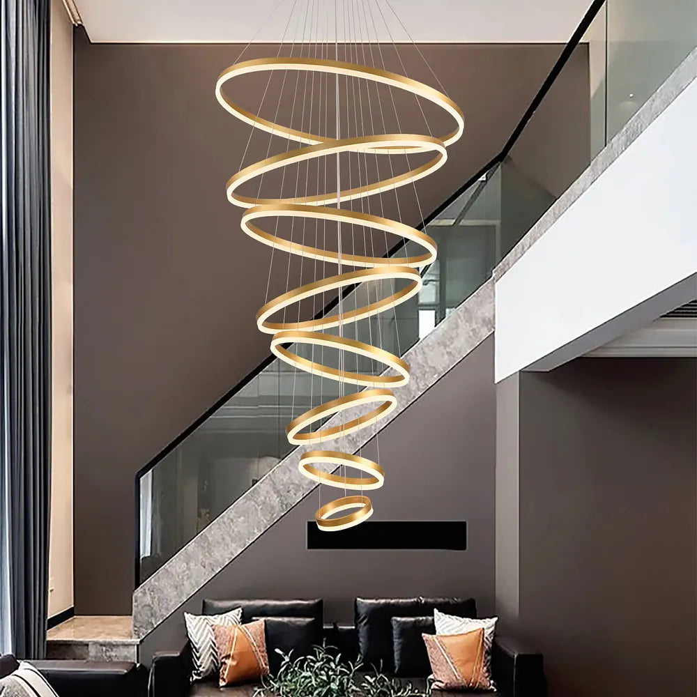 Lustra LED WONDERLAND Luxury Gold 8 Segmente Echivalent 3000W Telecomanda