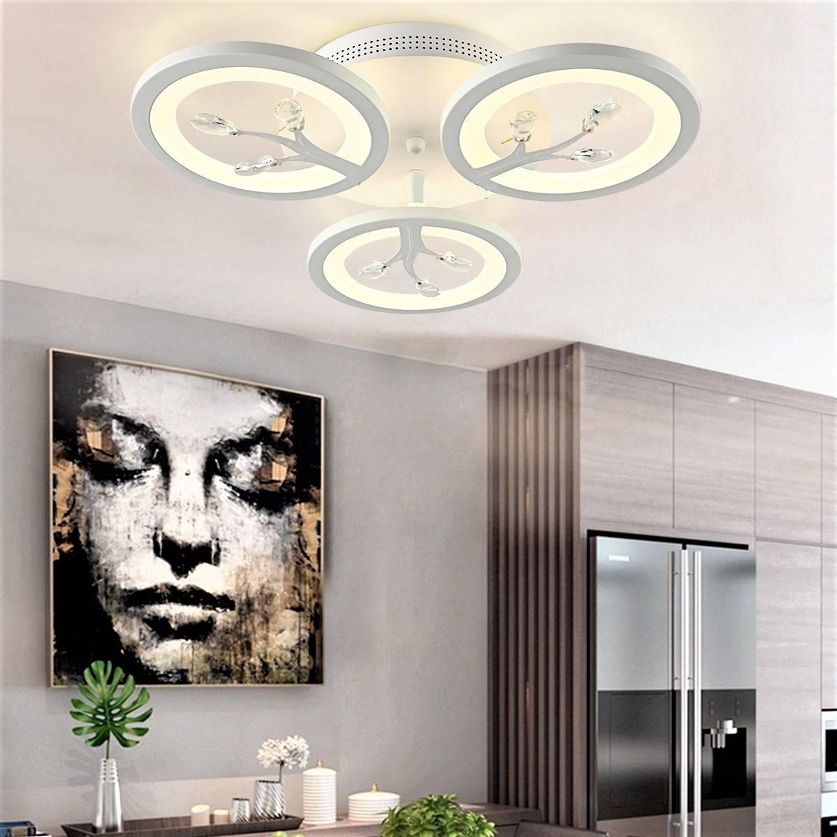 Lustra LED Mini LEAVES Echivalent 300W Telecomanda