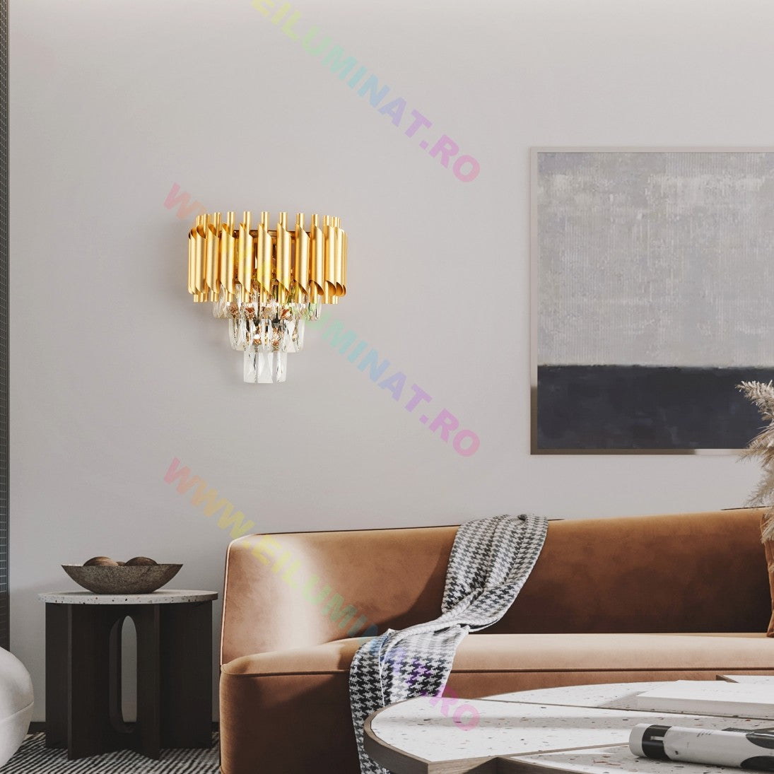 Aplica Perete Cristal Golden Panther