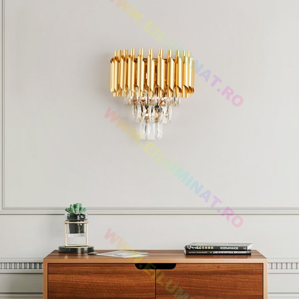 Aplica Perete Cristal Golden Panther AURIE / CRISTAL / APLICA PERETE Wall Light Fixtures