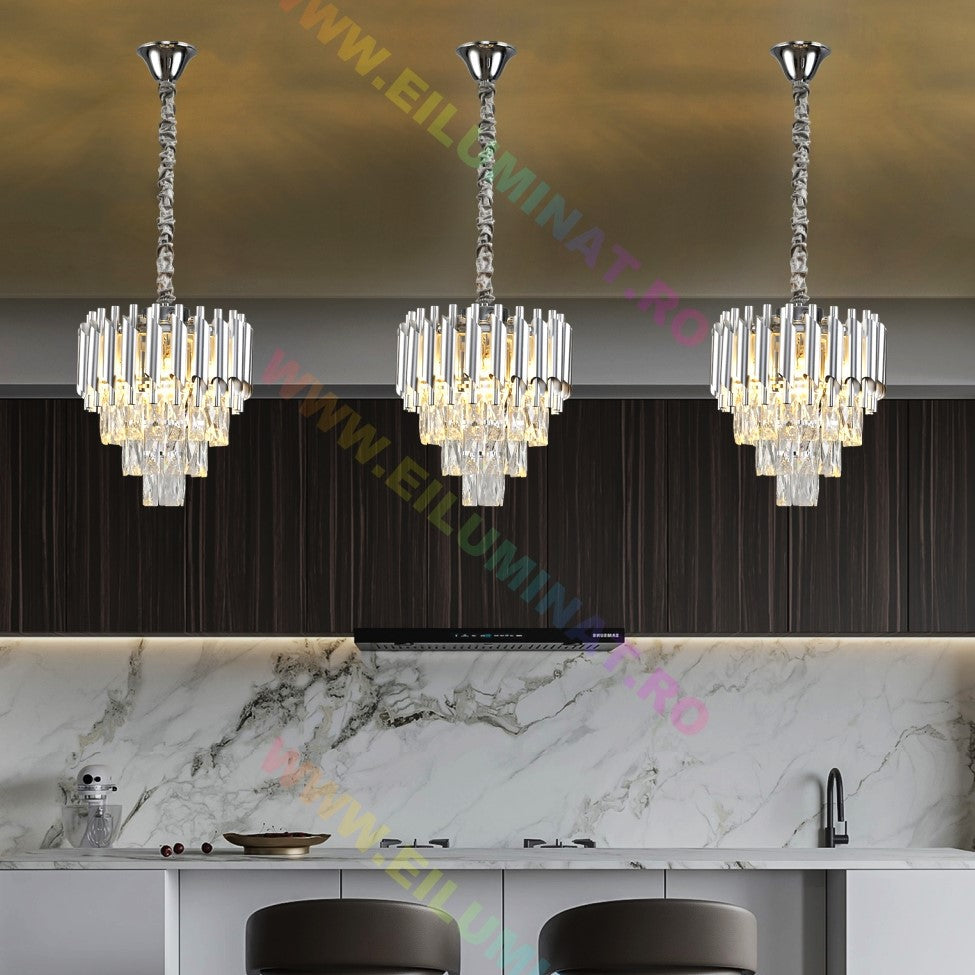 Candelabru Cristal Silver Panther 300mm