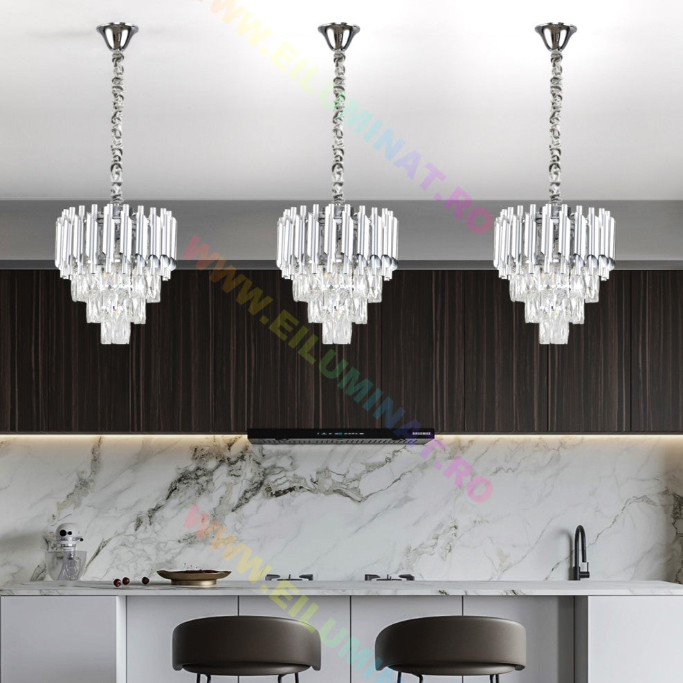 Candelabru Cristal Silver Panther 300mm