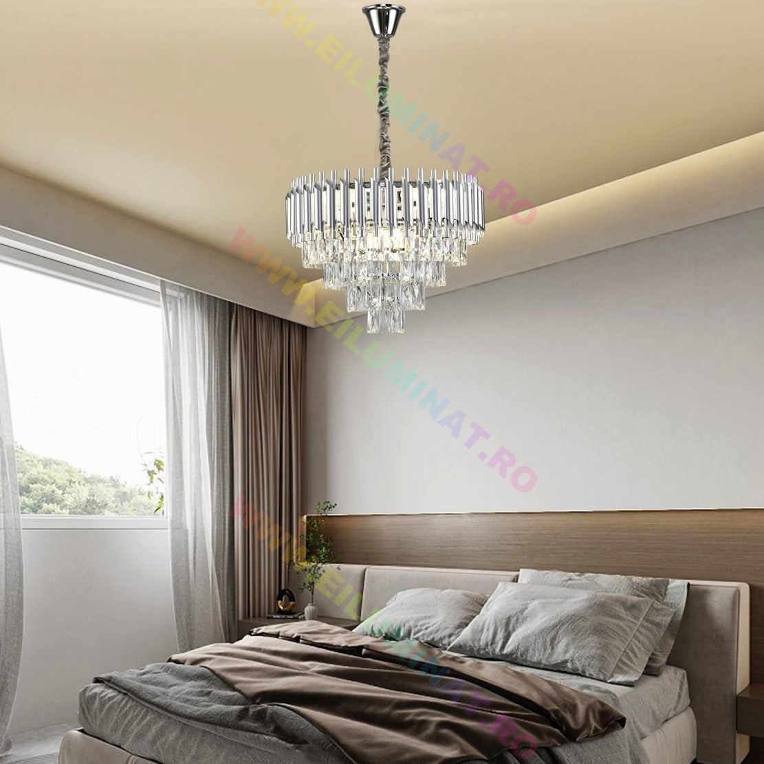 Candelabru Cristal Silver Panther 500mm