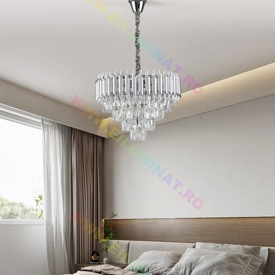 Candelabru Cristal Silver Panther 500mm