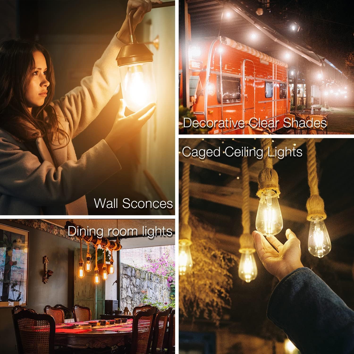 Bec LED E27 ST64 4W Filament Transparent DIMABIL