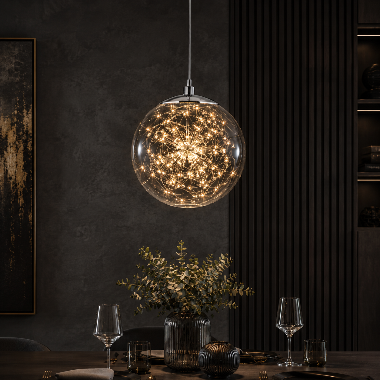 Pendul LED Unique STARS Transparent Echivalent 75W