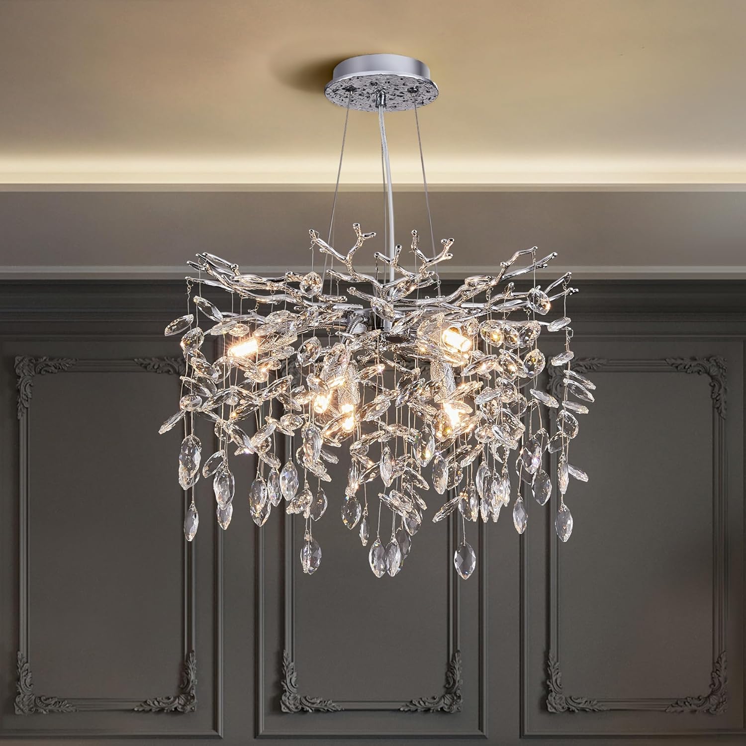 Candelabru Cristal Silver Crystal Harmony 46CM