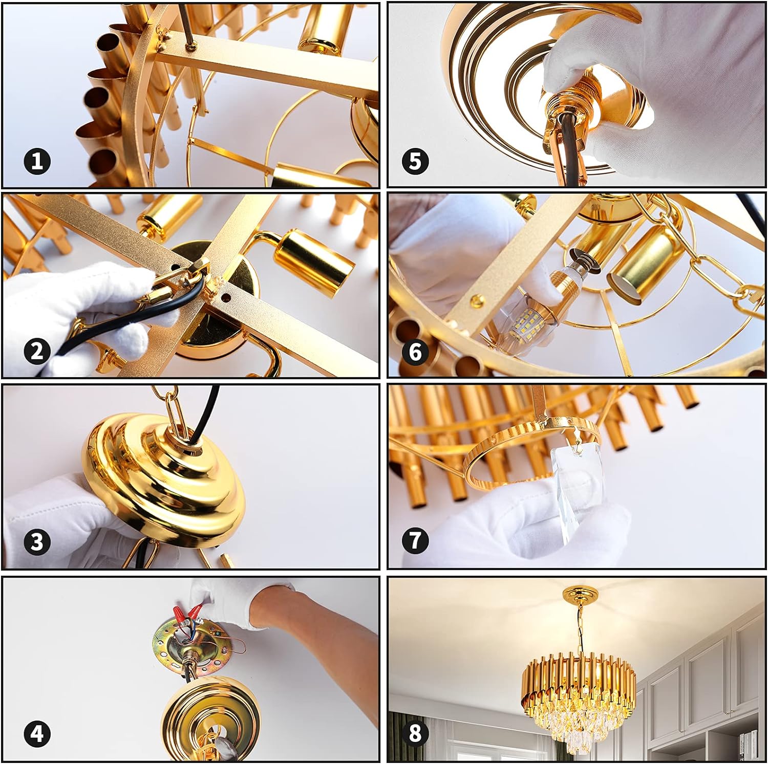 Candelabru Cristal Golden Panther 600mm