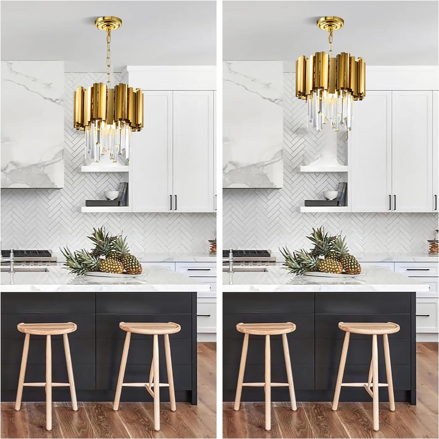 Candelabru Cristal GLORY GOLD GRANDE 300mm