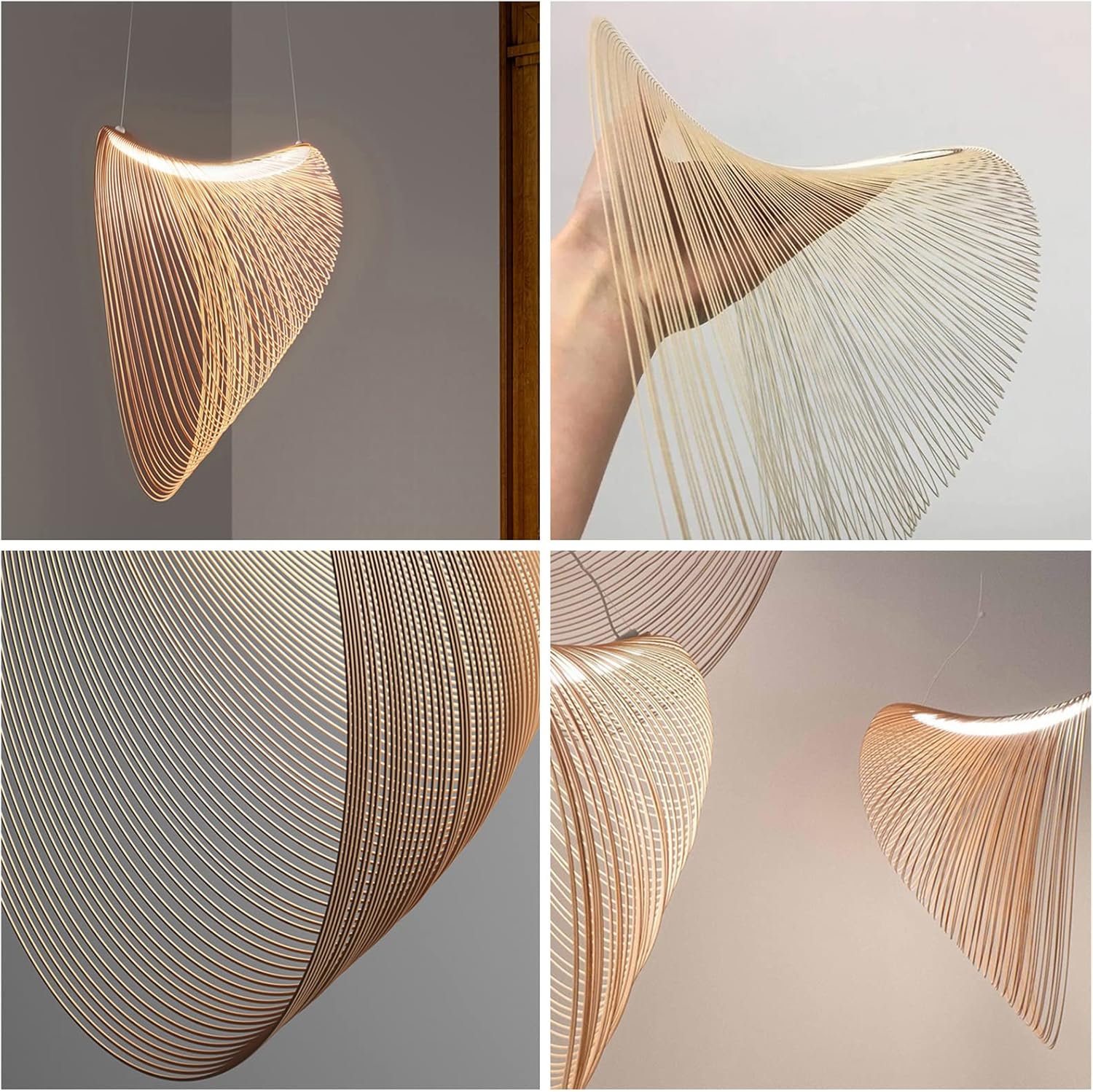 Lustra LED Suspendata RAFAEL 80cm WooD Style 3 Functii