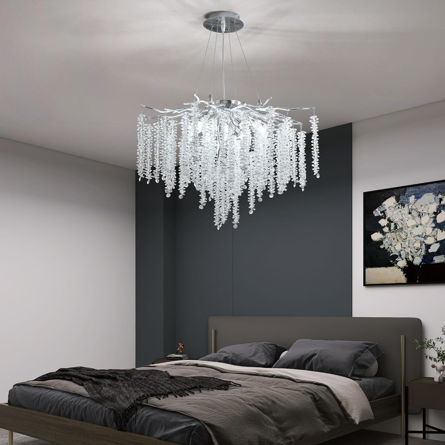 Candelabru Cristal LUXURY Silver Willow 80CM