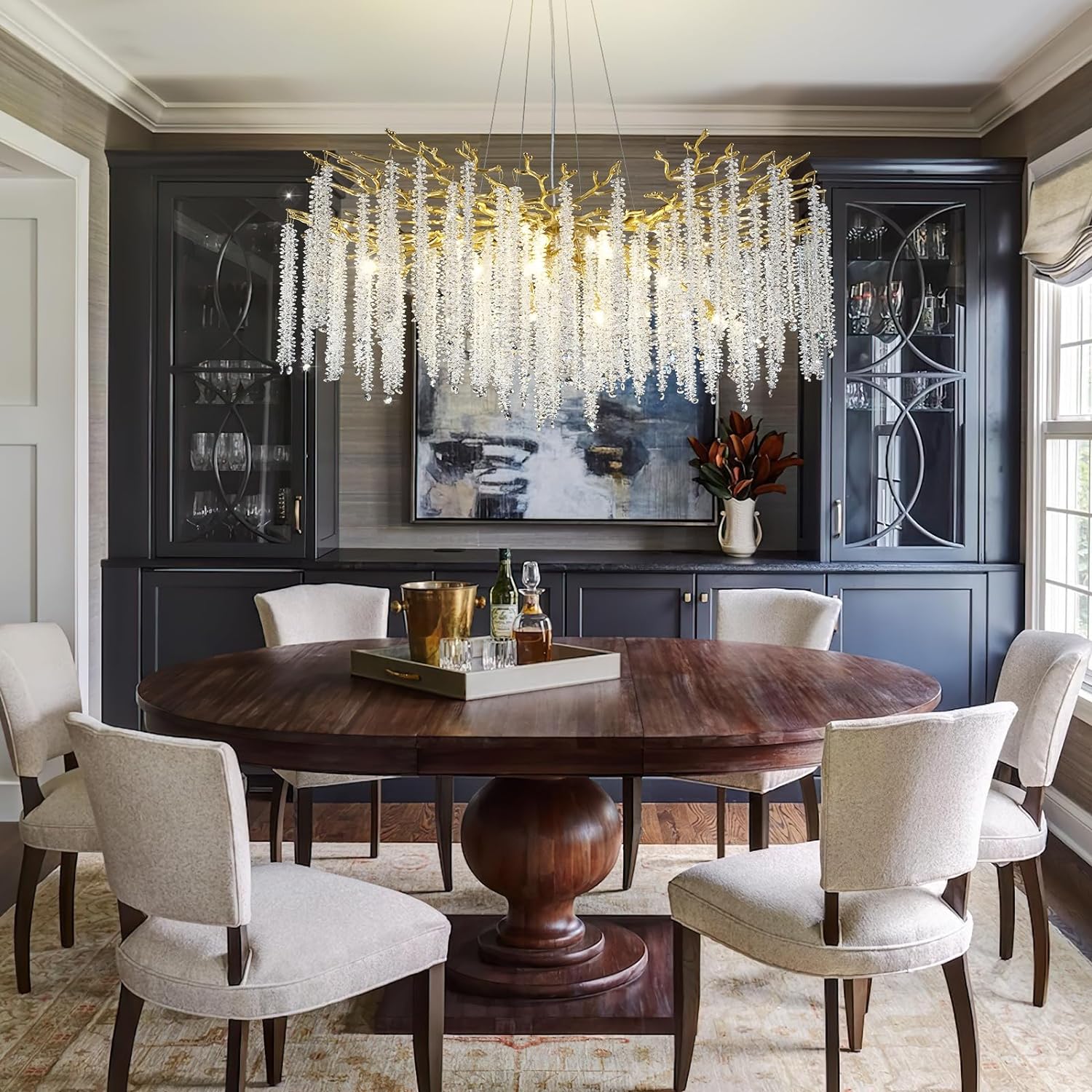 Candelabru Cristal LUXURY Golden Willow 100CM