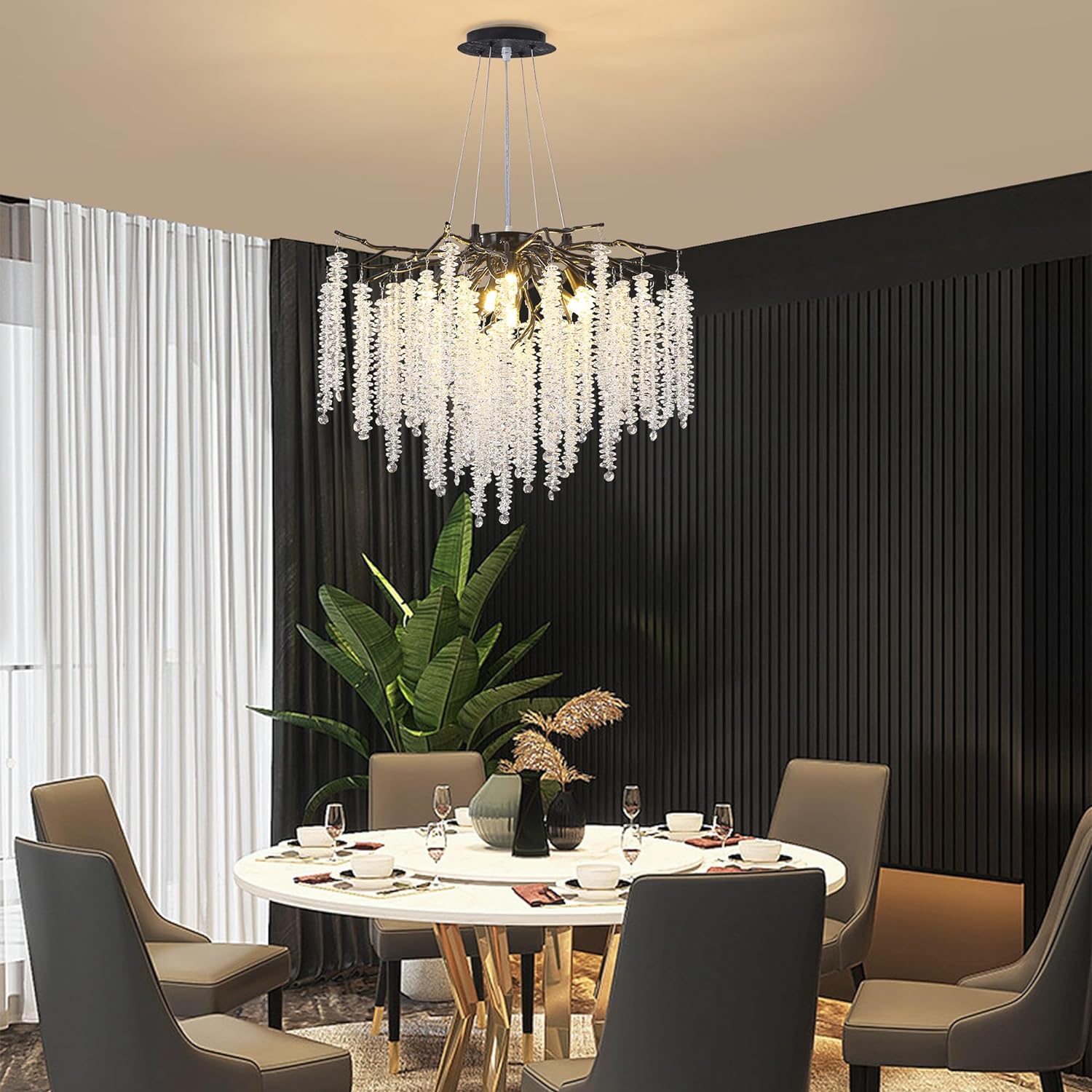 Candelabru Cristal LUXURY Black Willow 60CM