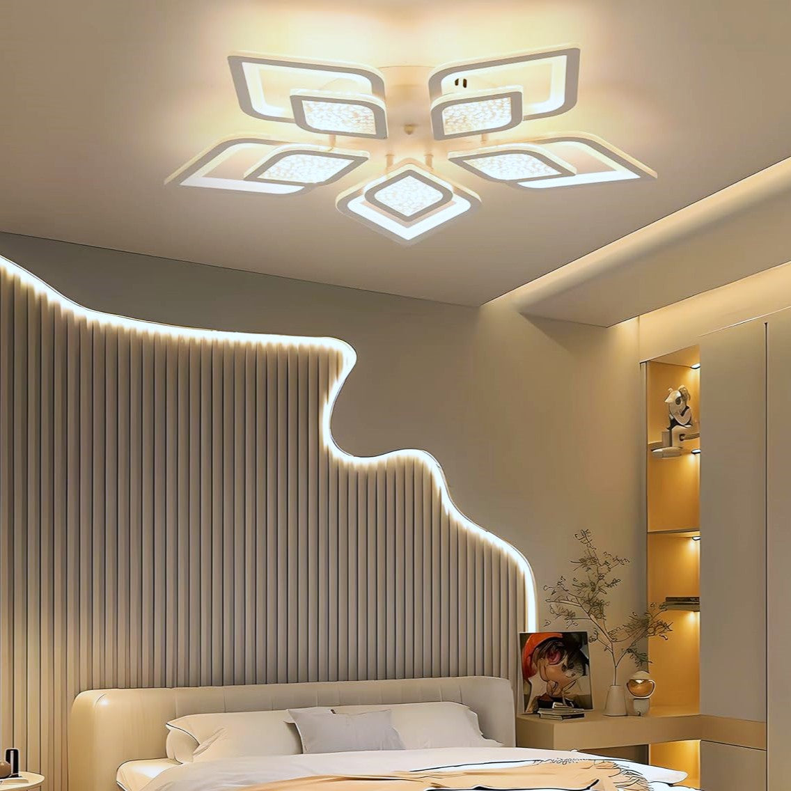 Lustra LED ORTENSIA Telecomanda Echivalent 800W