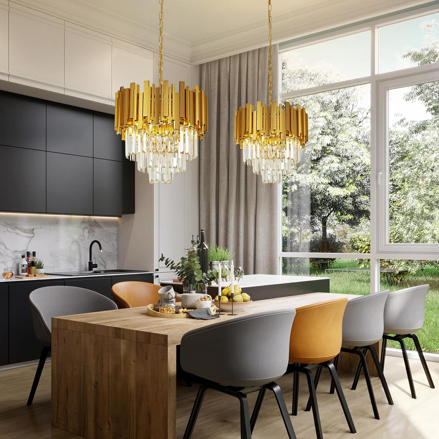 Candelabru Cristal GOLDEN MAXI 400mm