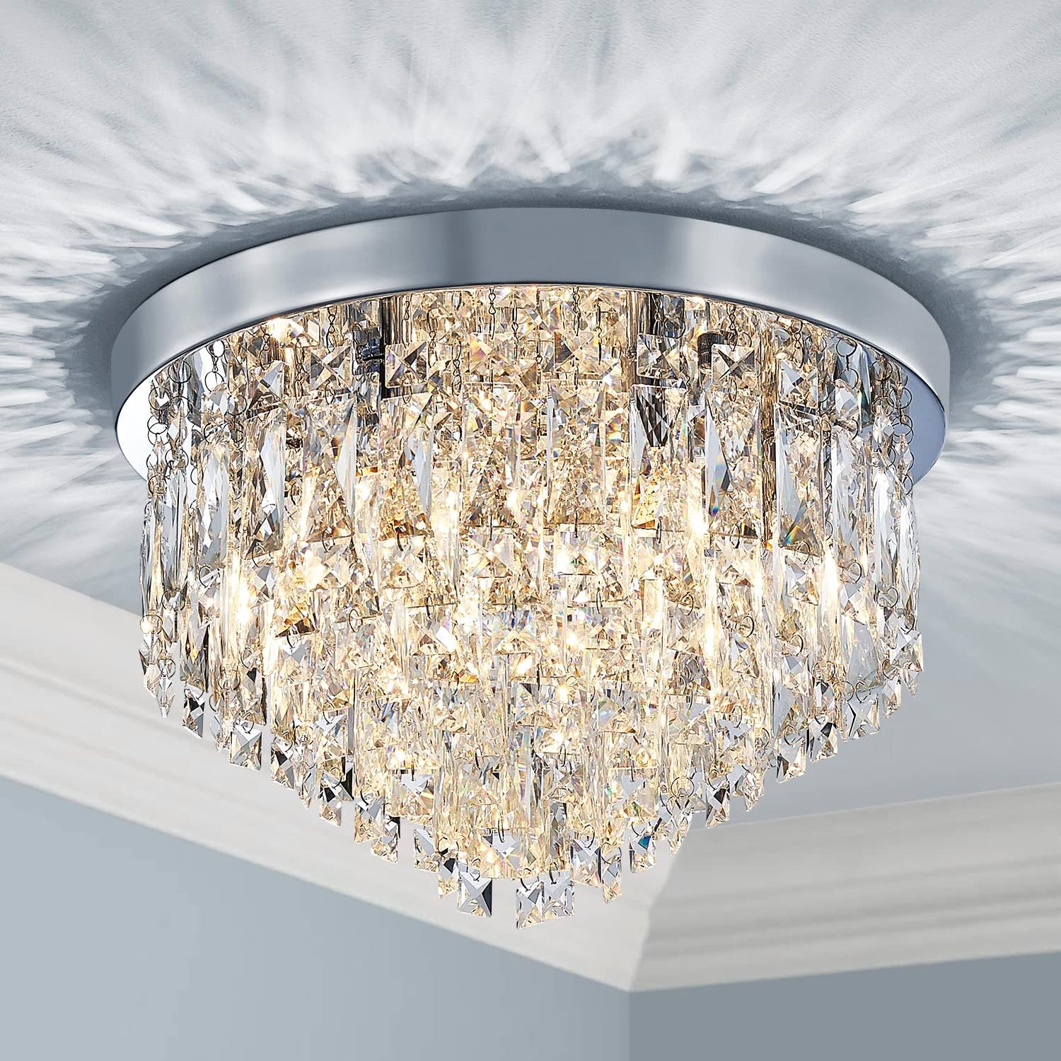 Candelabru Cristal MARY Silver 40cm Telecomanda