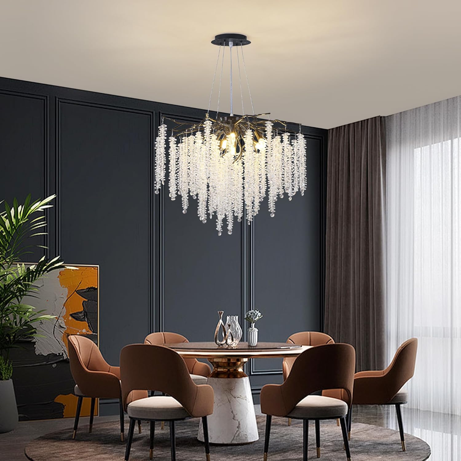 Candelabru Cristal LUXURY Black Willow 60CM