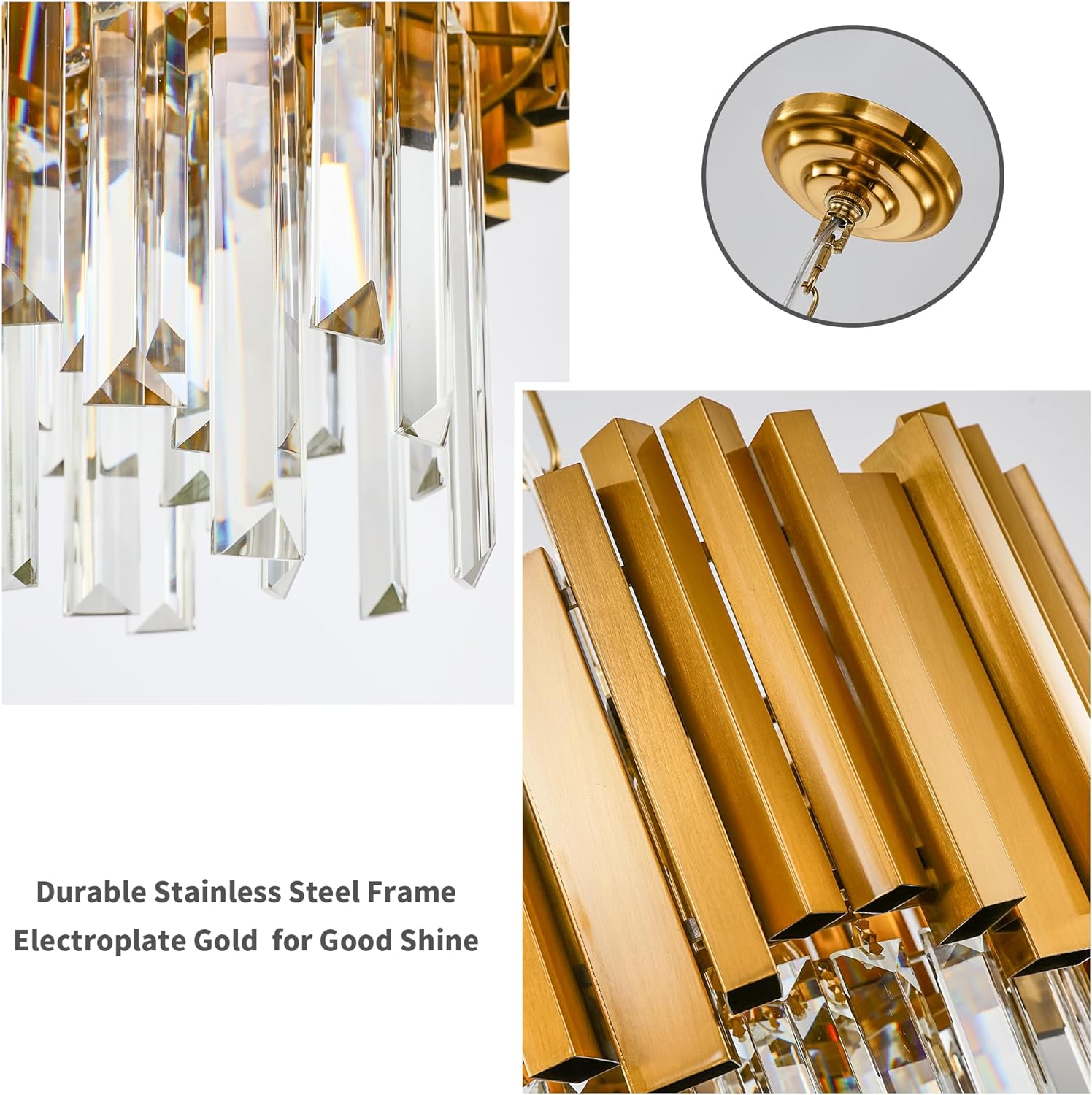 Candelabru Cristal GLORY GOLD GRANDE 300mm