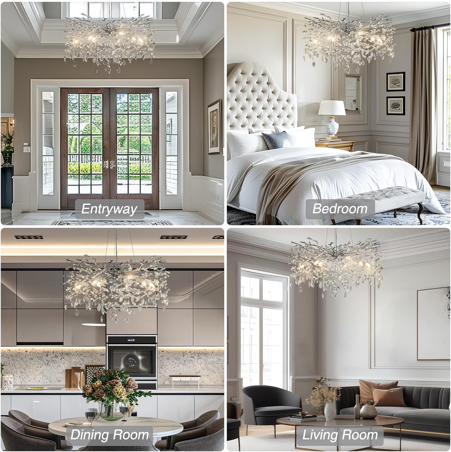 Candelabru Cristal LUXURY Silver CINDY 80cm