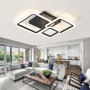 Lustra LED 88W Three Square Black SMART Echivalent 400W Telecomanda