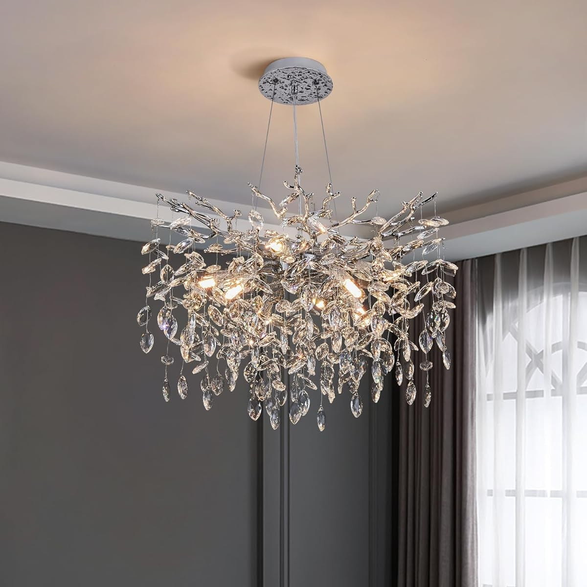 Candelabru Cristal Silver Crystal Harmony 46CM