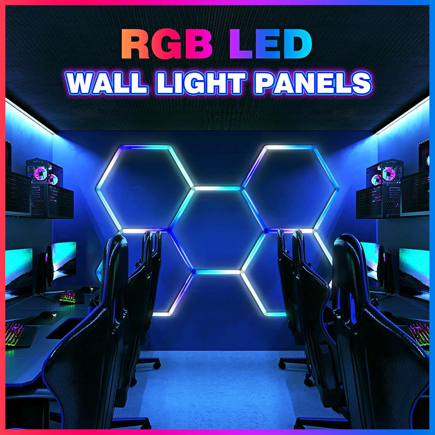 HoneyComb LED Hexagon RGB Digital SMART Telecomanda 244cm X 170cm