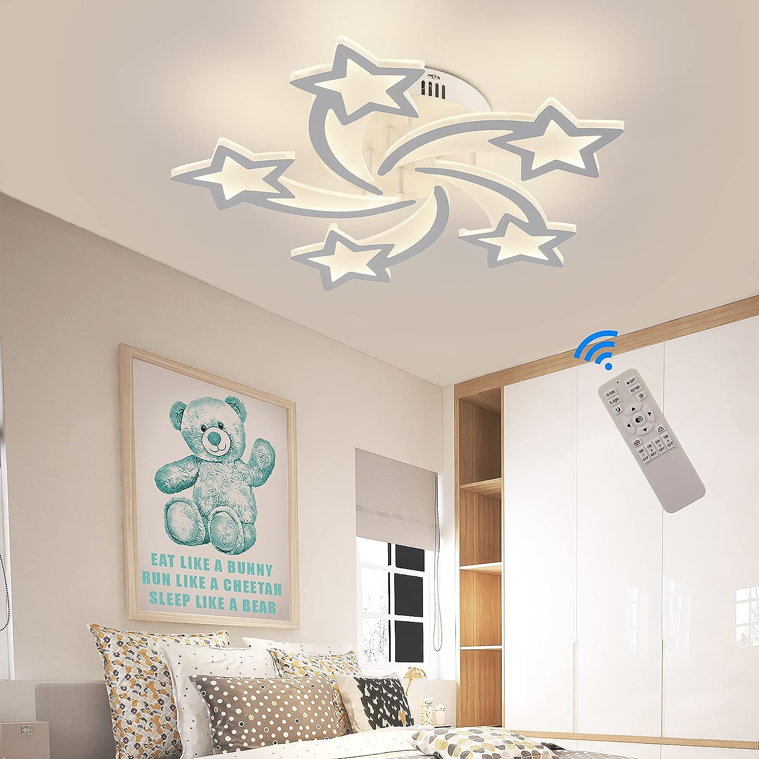 Lustra LED STAR DESIGN Echivalent 500W Telecomanda