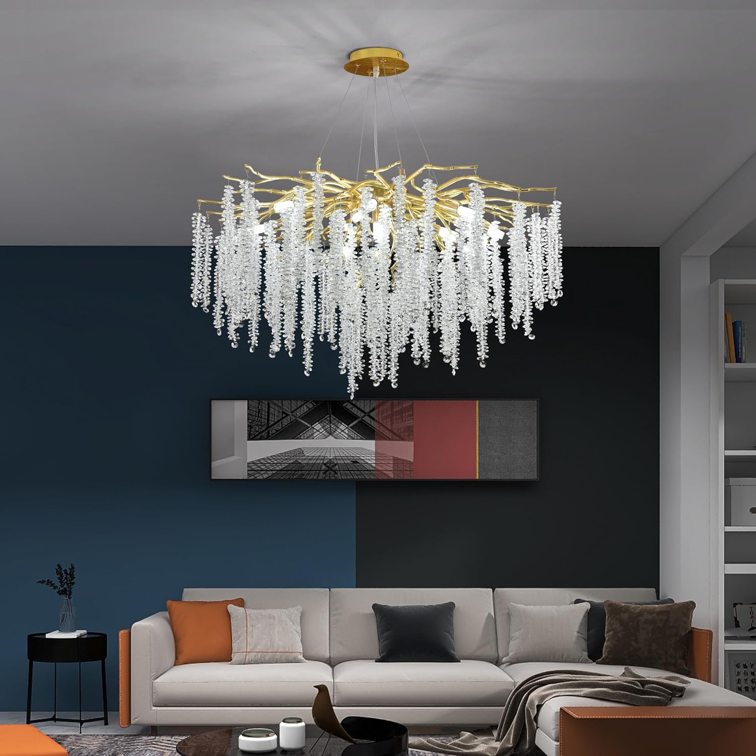 Candelabru Cristal LUXURY Golden Willow 80CM