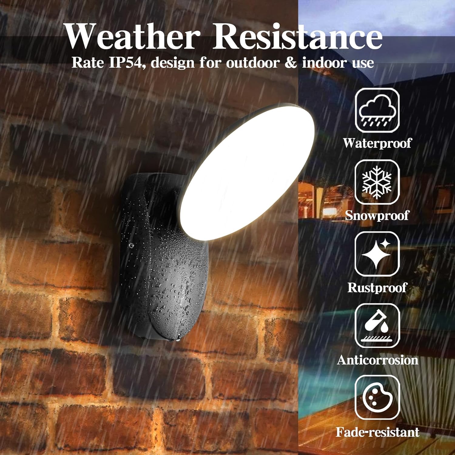 Aplica LED Exterior 12W FY-127Y/BK