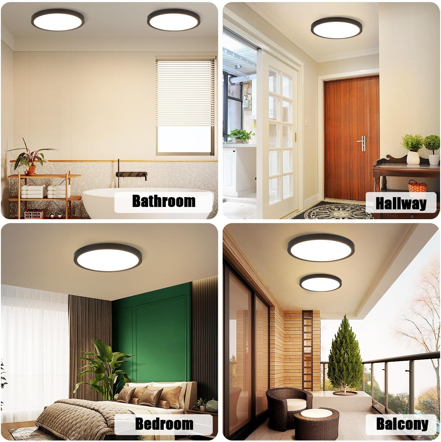 Plafoniera LED Baie 40W 50cm IP40 3 Lumini Echivalent 320W