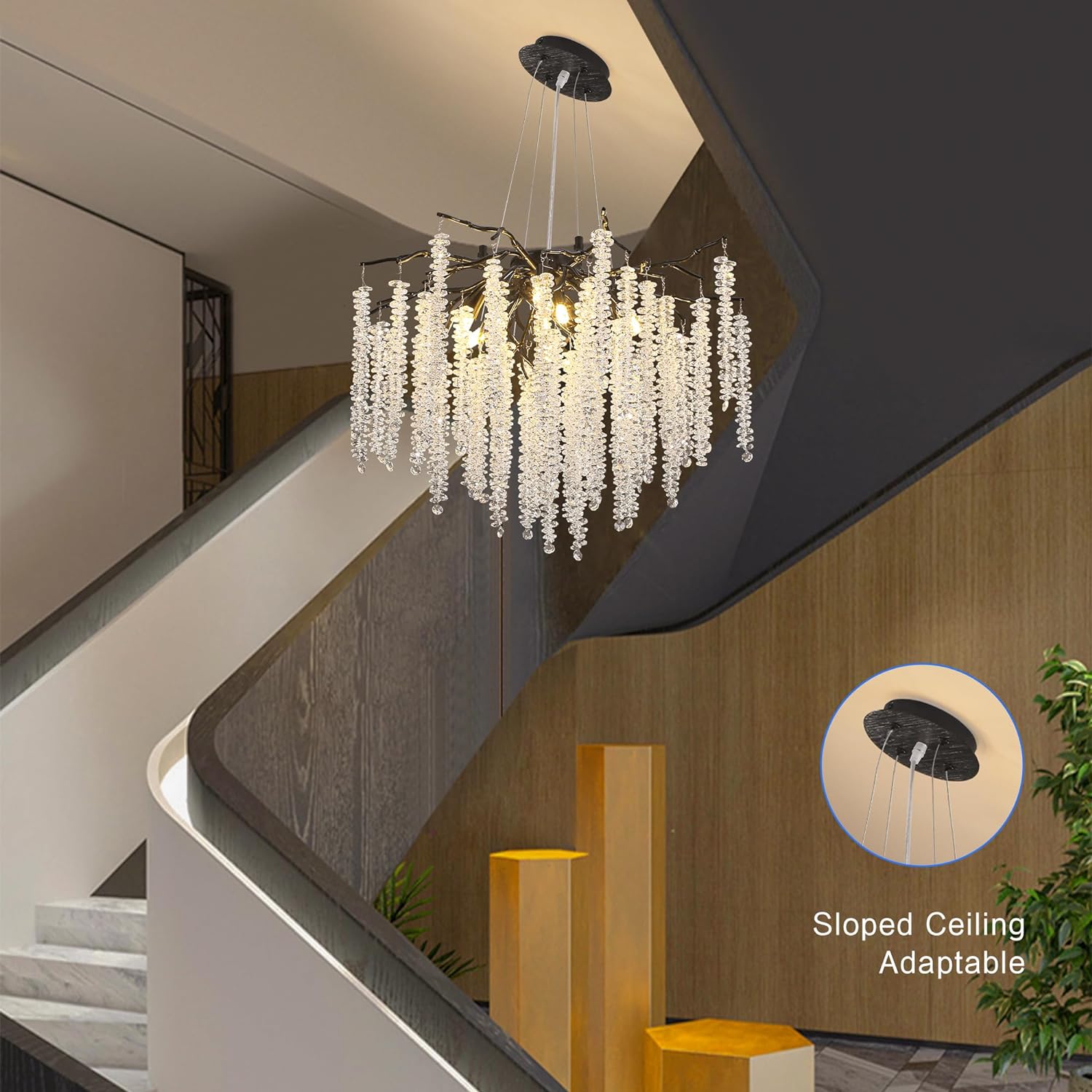 Candelabru Cristal LUXURY Black Willow 60CM