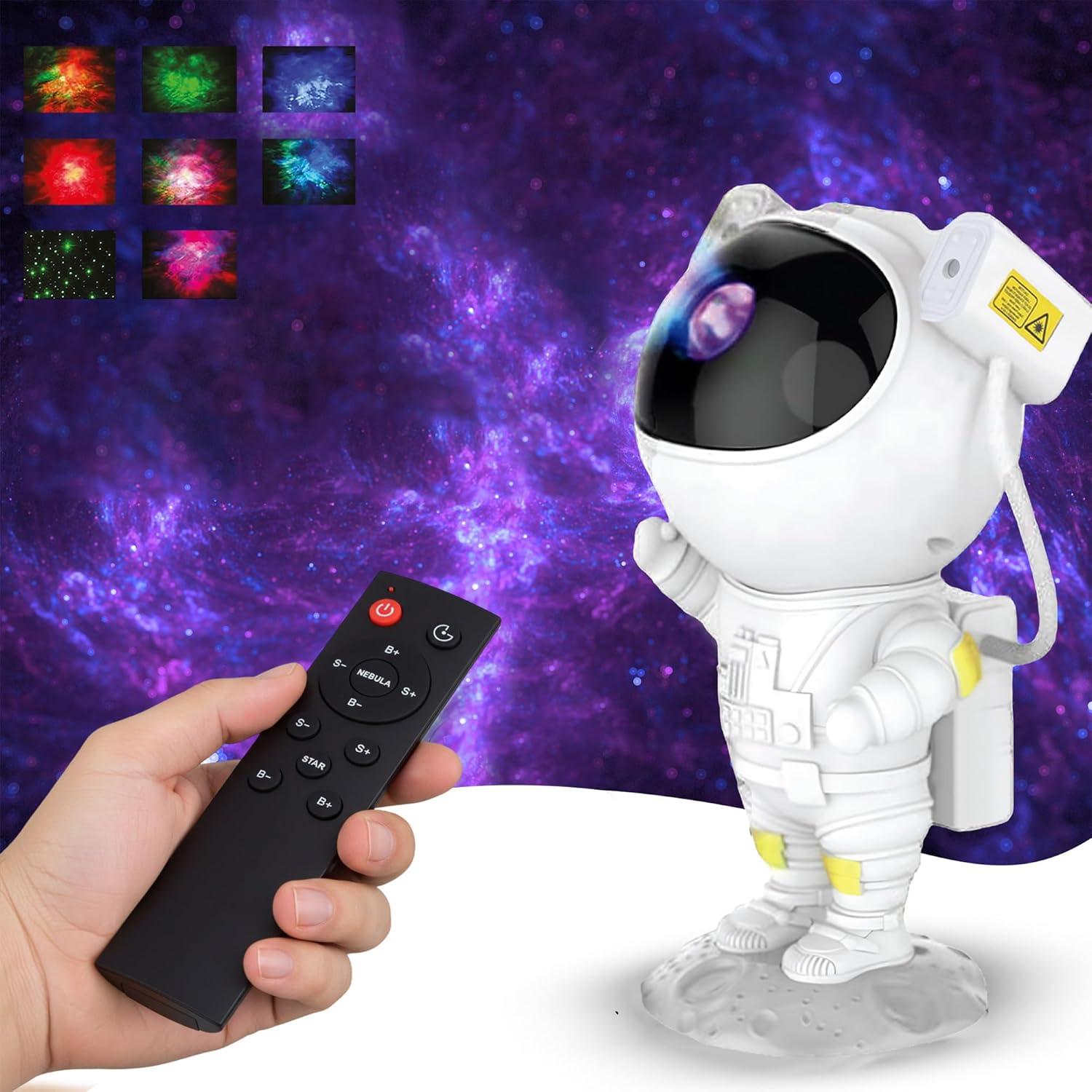 Mini Astronaut Proiectie Galaxie Nebuloasa LED cu Telecomanda