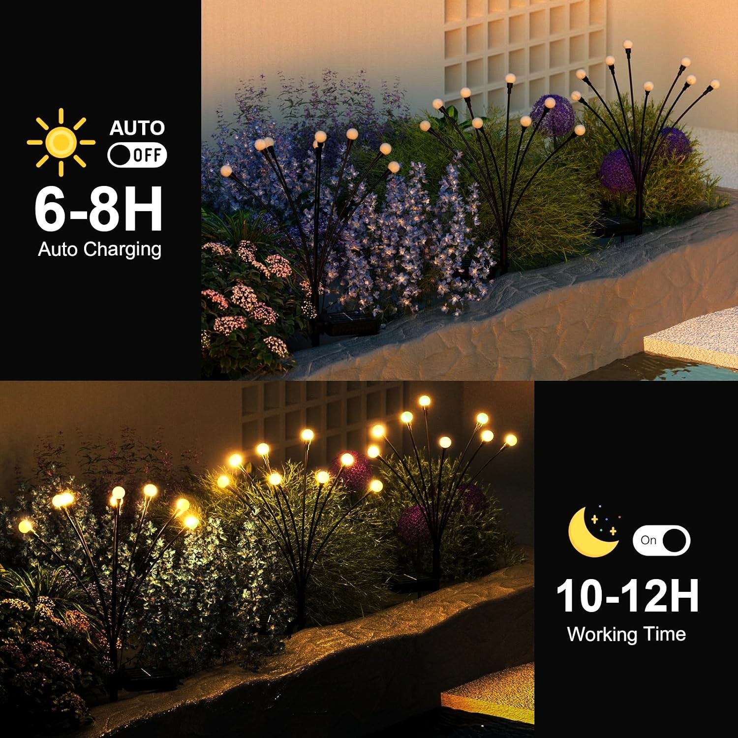 Lampa LED Solara FireFlys 65cm - Set 2 buc