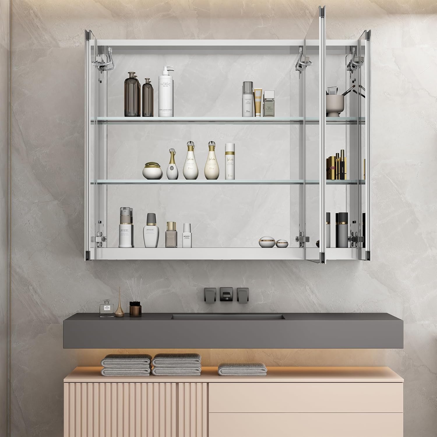 Dulap Baie Cu Oglinda LED Lyte Touch 100x70CM