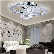 Lustra LED 2+2 CIRCLE Chrome Cristal Telecomanda Echivalent 400W