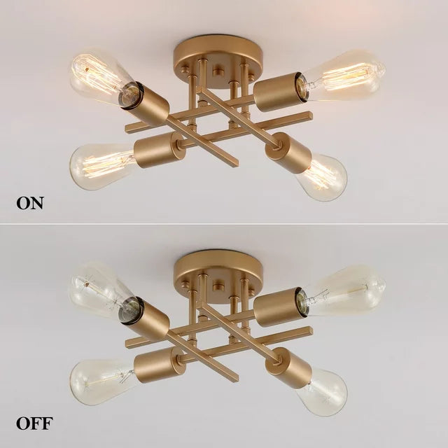 Lustra Vintage 4Xe27 Gold 3215/4Gd Lighting Fixtures