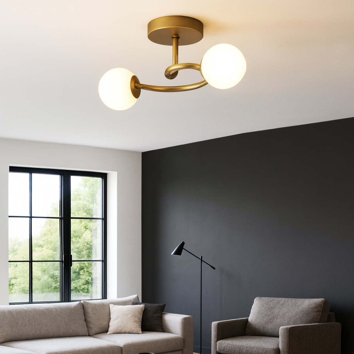 Lustra Abajur 2xE27 Gold Elegance AURIE / ABAJUR Chandeliers