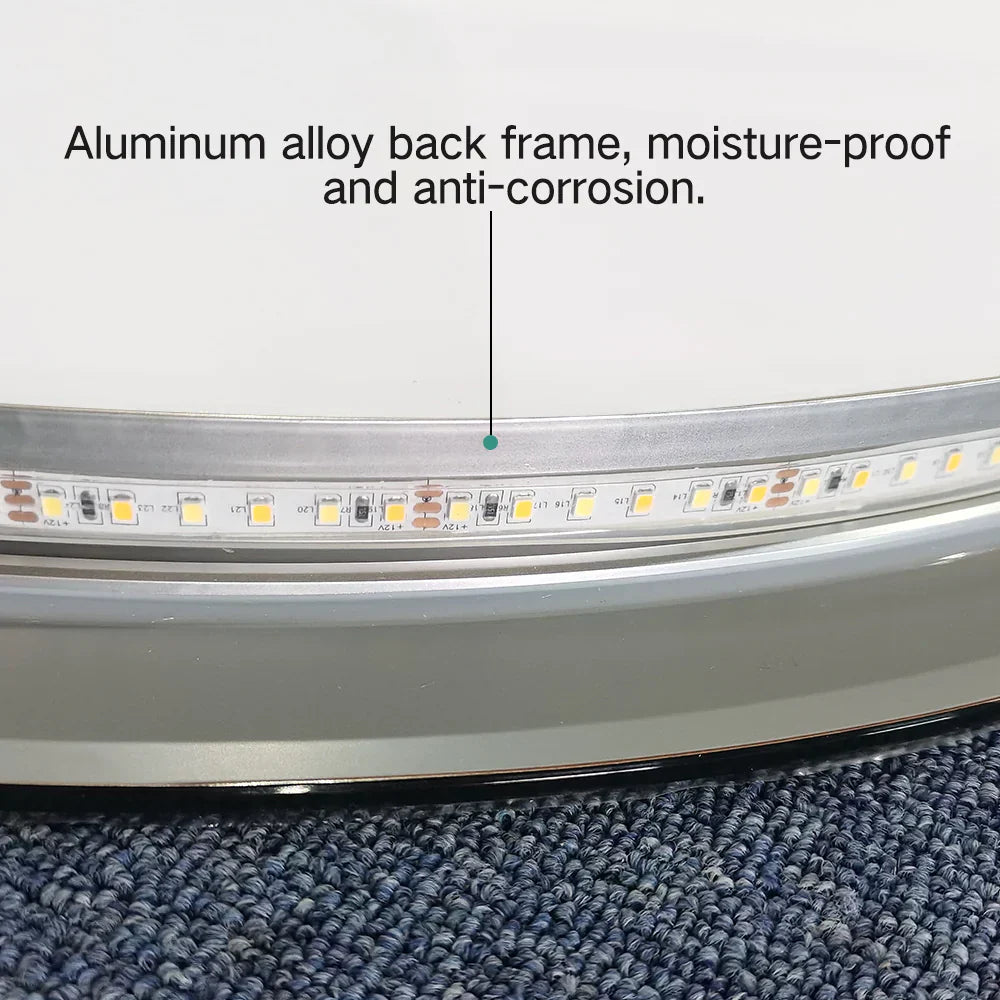 Oglinda LED Ovala Cu Doua Lumini 50x80cm Functie Dezaburire si Touch J120 FRAMELESS / 50X80CM LED MIRROR