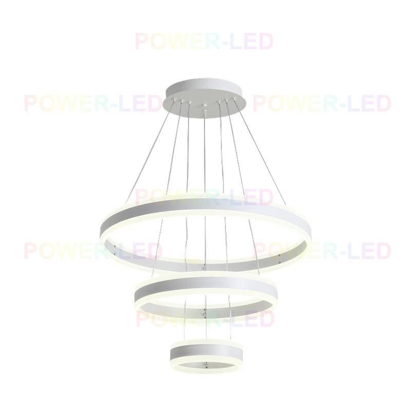 Lustra LED 308W KING Alb 3 Segmente Telecomanda