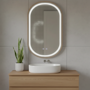 Oglinda LED Ovala, 3 Lumini LUCA 50x80cm Functie Dezaburire si Touch