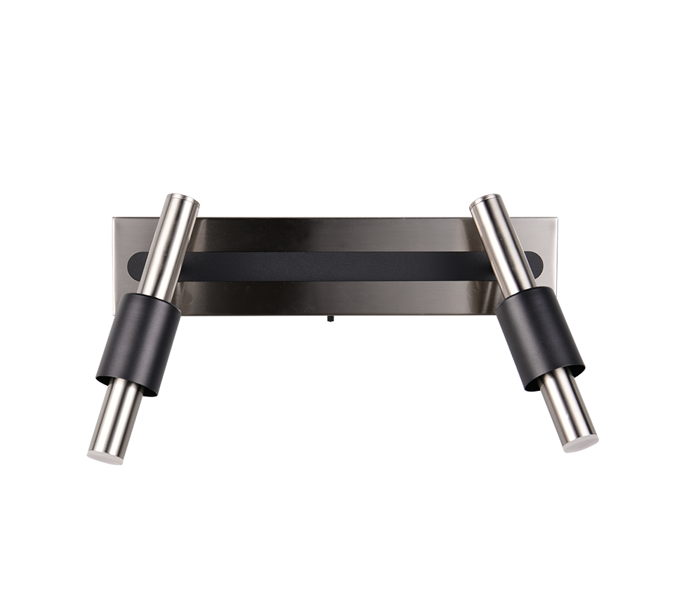 Lustra LED Premium IKARIS Black & Silver cu 2 Spoturi Reglabile