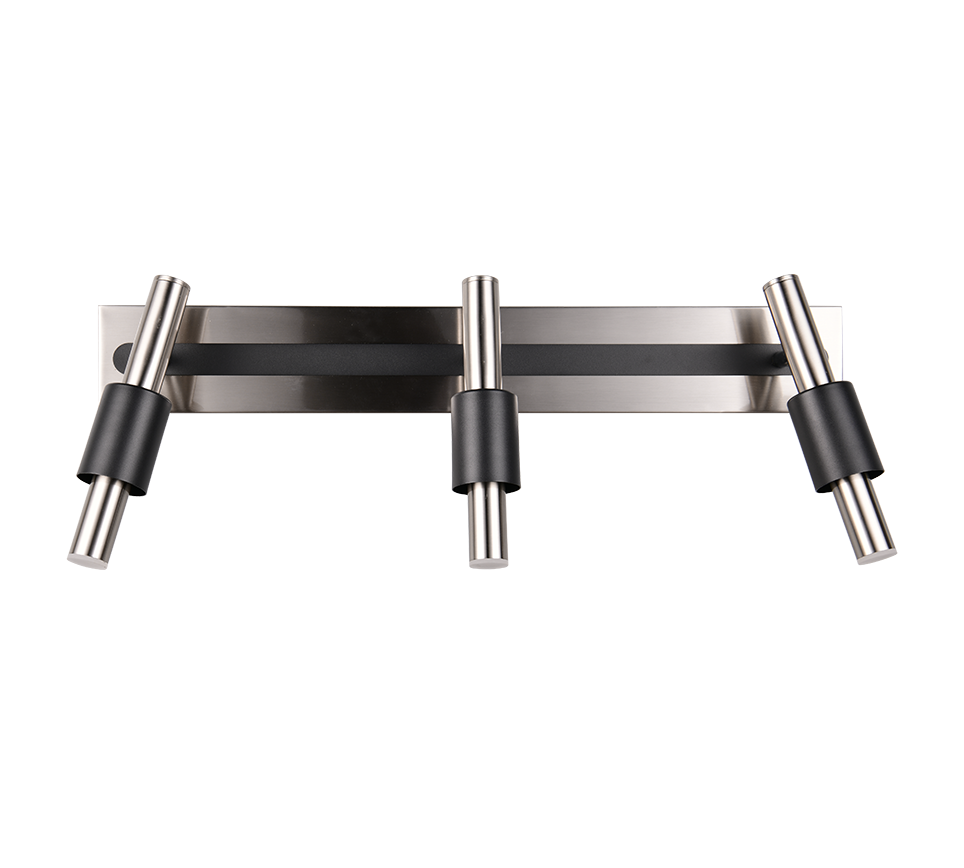 Lustra LED Premium IKARIS Black & Silver cu 3 Spoturi Reglabile