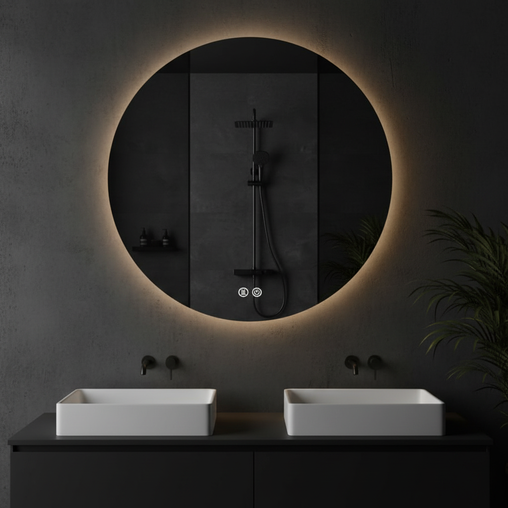 Oglinda LED Rotunda FRAMELESS 60cm, 3 Lumini, Dezaburire, DImabila si Touch OD005